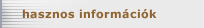 hasznos inform&aacute;ci&oacute;k
